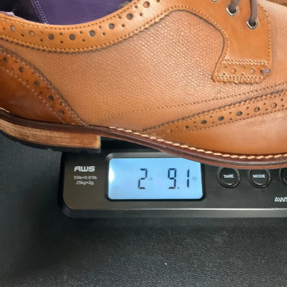 Ted Baker Cassiuss 4 Wingtip‎ Brogues Mens 11.5 Brown Leather Derby Shoes Luxury